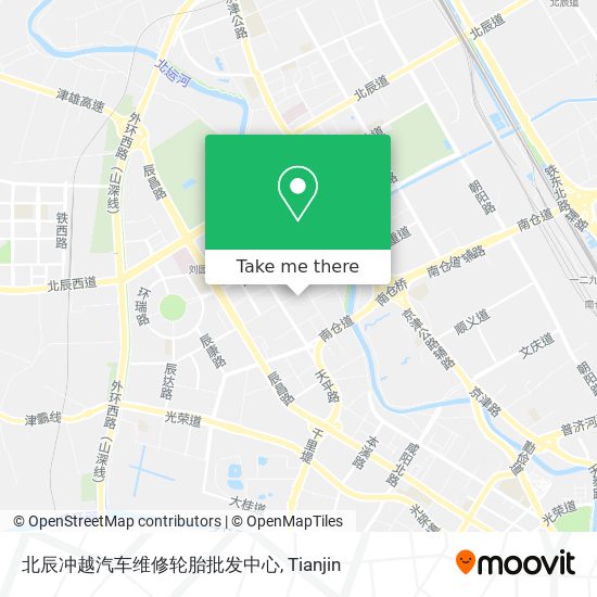 北辰冲越汽车维修轮胎批发中心 map