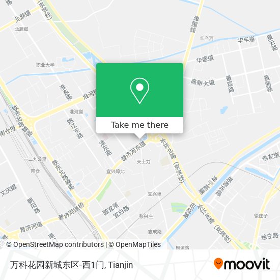 万科花园新城东区-西1门 map
