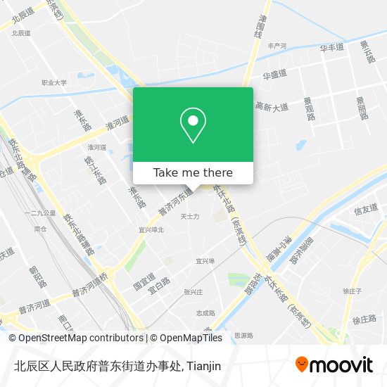 北辰区人民政府普东街道办事处 map