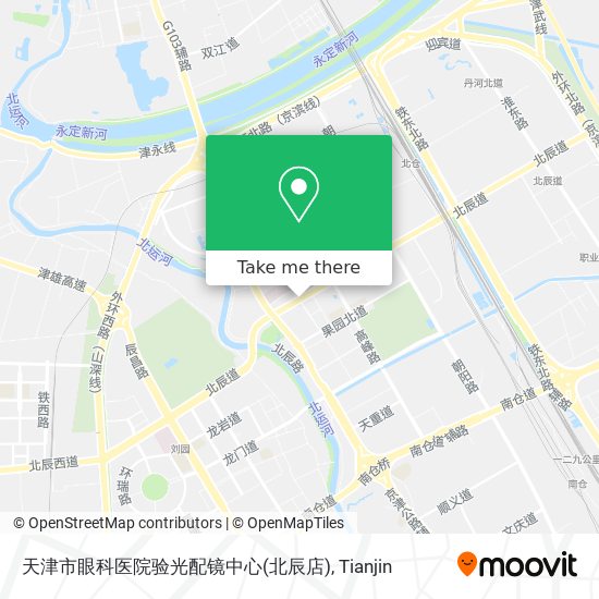 天津市眼科医院验光配镜中心(北辰店) map