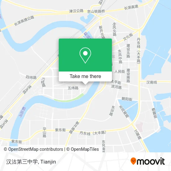 汉沽第三中学 map
