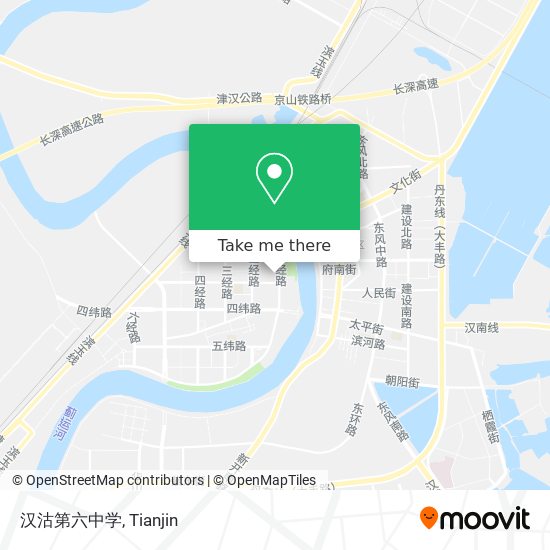 汉沽第六中学 map