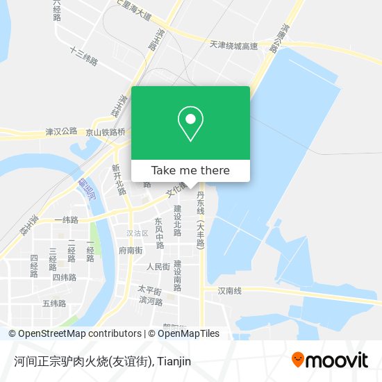 河间正宗驴肉火烧(友谊街) map