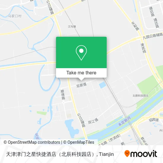天津津门之星快捷酒店（北辰科技园店） map