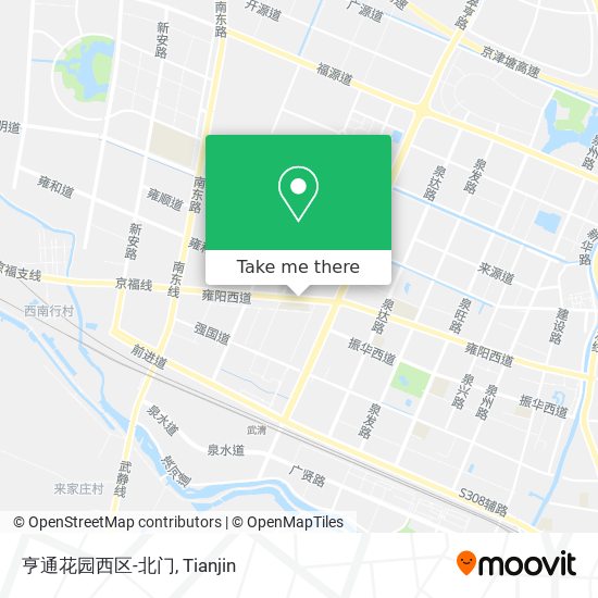 亨通花园西区-北门 map