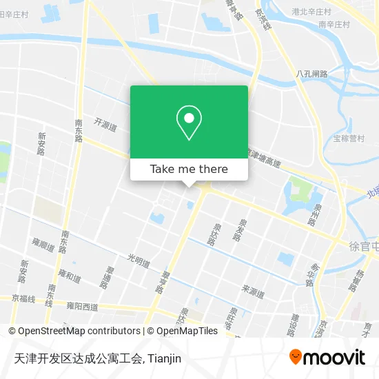 天津开发区达成公寓工会 map