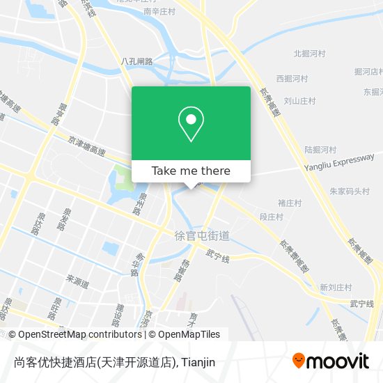 尚客优快捷酒店(天津开源道店) map