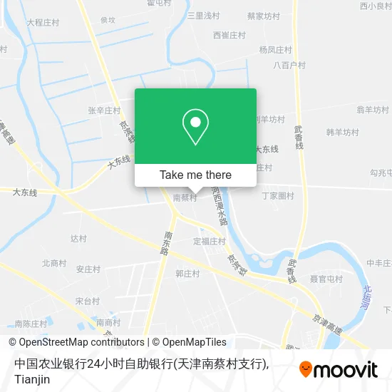 中国农业银行24小时自助银行(天津南蔡村支行) map