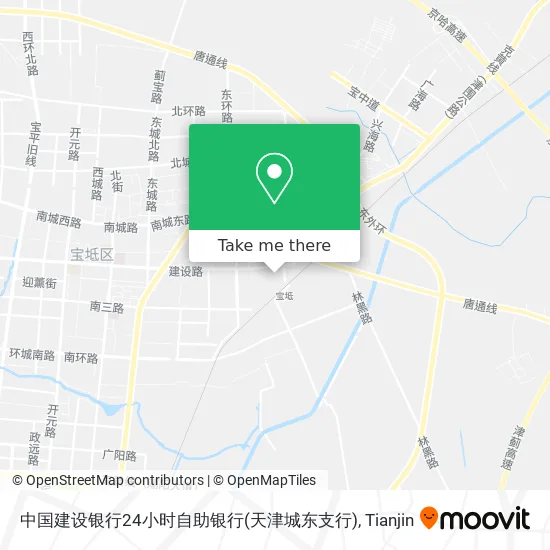 中国建设银行24小时自助银行(天津城东支行) map