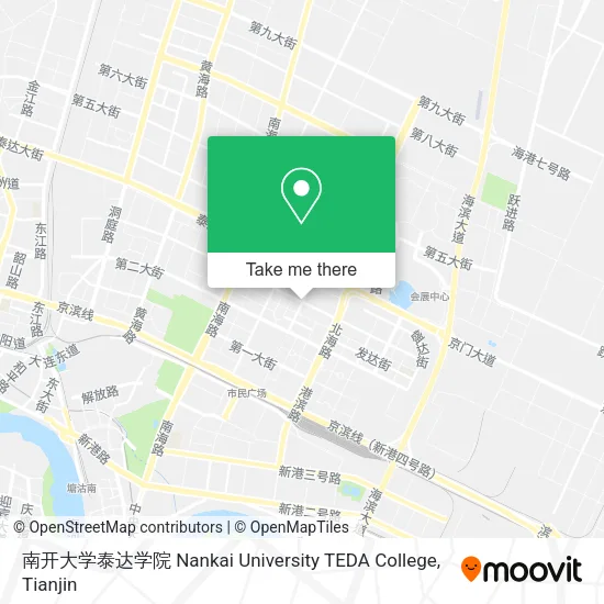南开大学泰达学院 Nankai University TEDA College map