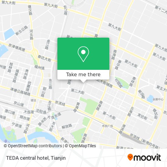 TEDA central hotel map