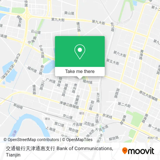 交通银行天津通惠支行 Bank of Communications map