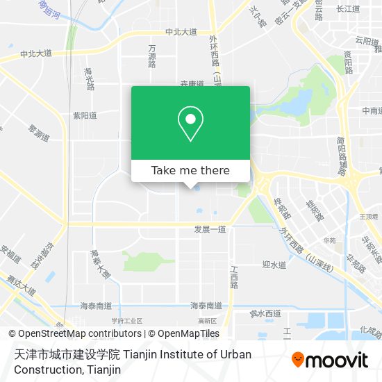 天津市城市建设学院 Tianjin Institute of Urban Construction map