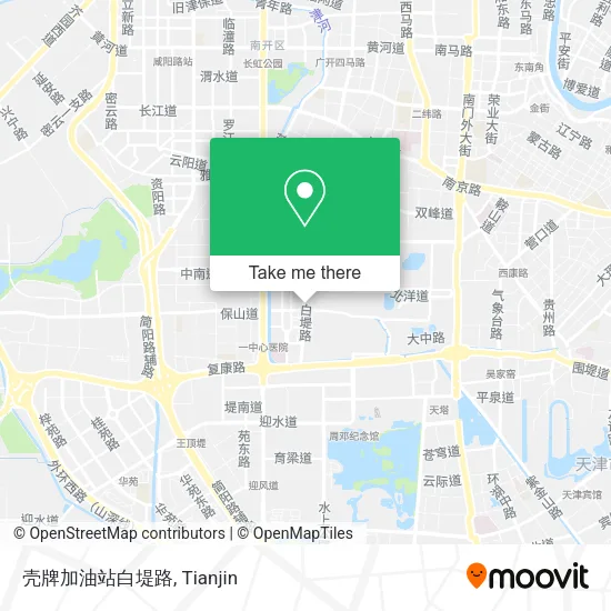 壳牌加油站白堤路 map