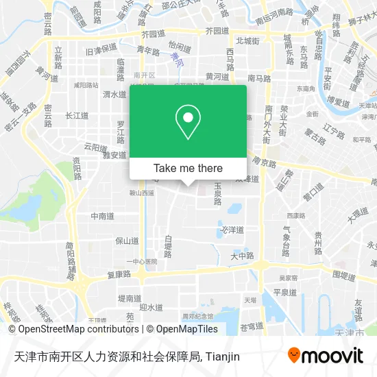 天津市南开区人力资源和社会保障局 map