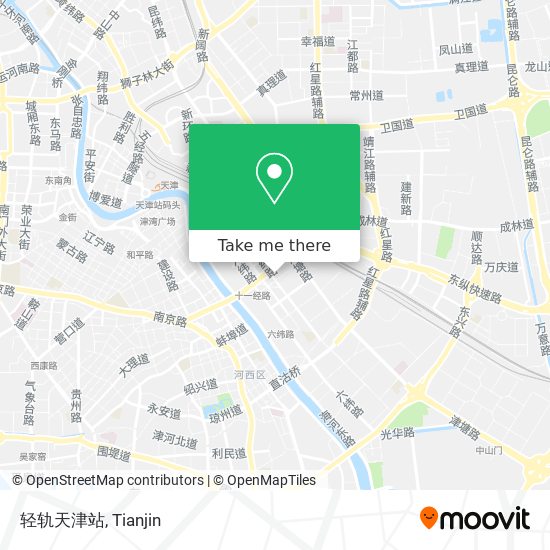轻轨天津站 map