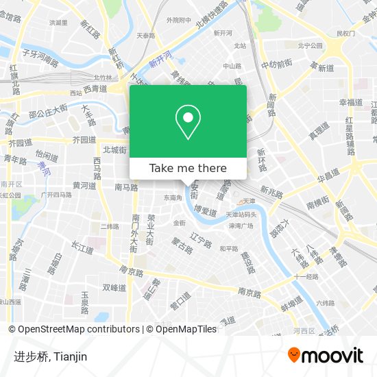 进步桥 map