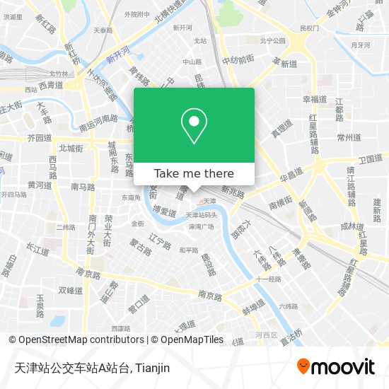 天津站公交车站A站台 map