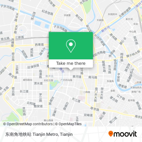 东南角地铁站 Tianjin Metro map