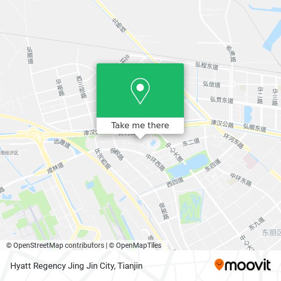 Hyatt Regency Jing Jin City map