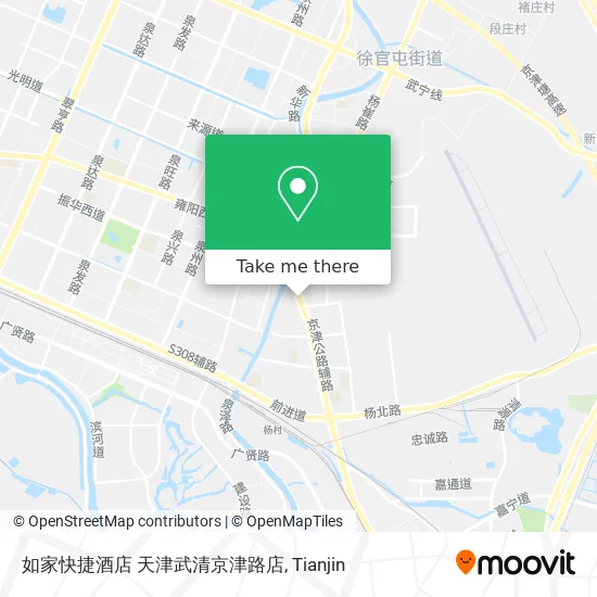 如家快捷酒店 天津武清京津路店 map