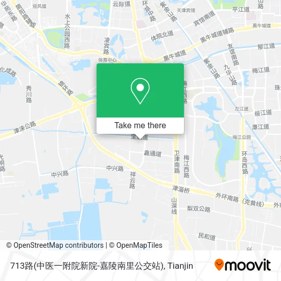 713路(中医一附院新院-嘉陵南里公交站) map