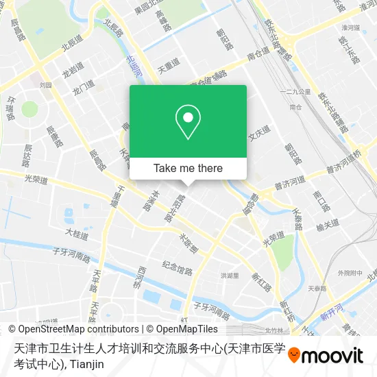 天津市卫生计生人才培训和交流服务中心(天津市医学考试中心) map