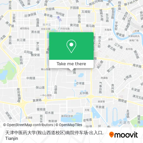 天津中医药大学(鞍山西道校区)南院停车场-出入口 map