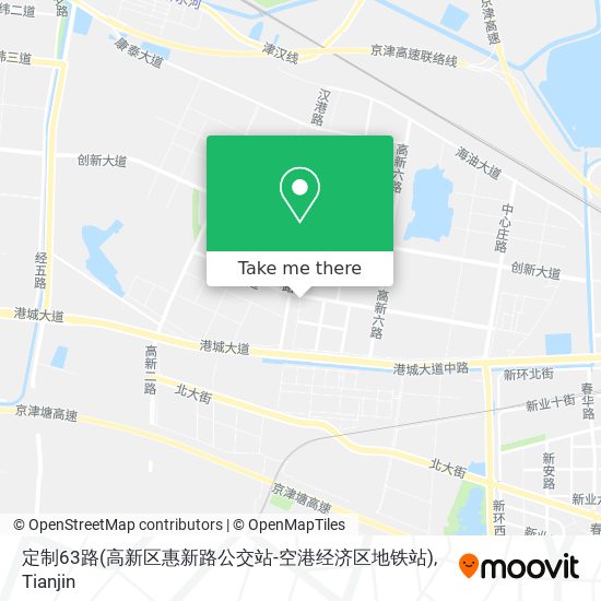 定制63路(高新区惠新路公交站-空港经济区地铁站) map