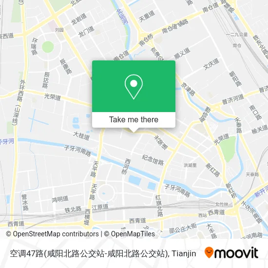 空调47路(咸阳北路公交站-咸阳北路公交站) map