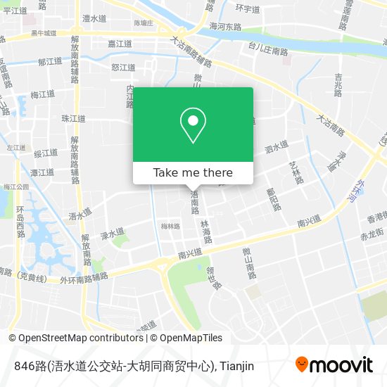 846路(浯水道公交站-大胡同商贸中心) map