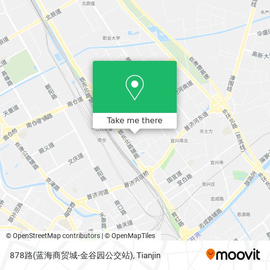 878路(蓝海商贸城-金谷园公交站) map
