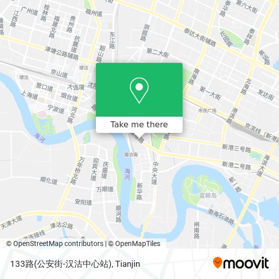 133路(公安街-汉沽中心站) map