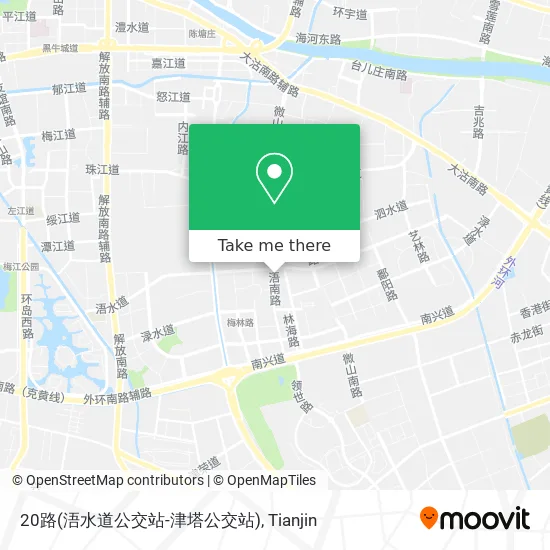 20路(浯水道公交站-津塔公交站) map