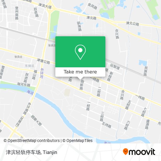 津滨轻轨停车场 map