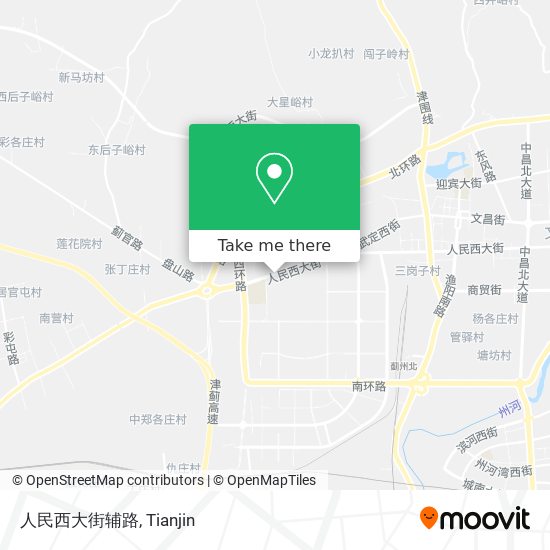 人民西大街辅路 map