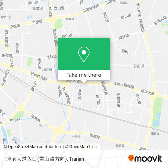 津滨大道入口(雪山路方向) map