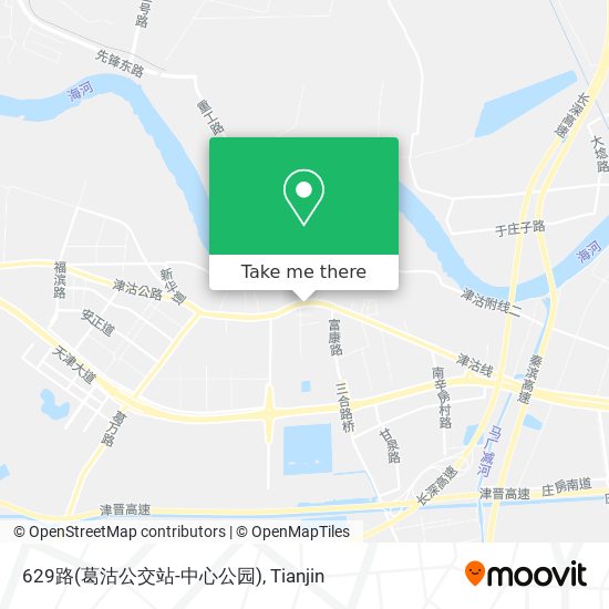 629路(葛沽公交站-中心公园) map
