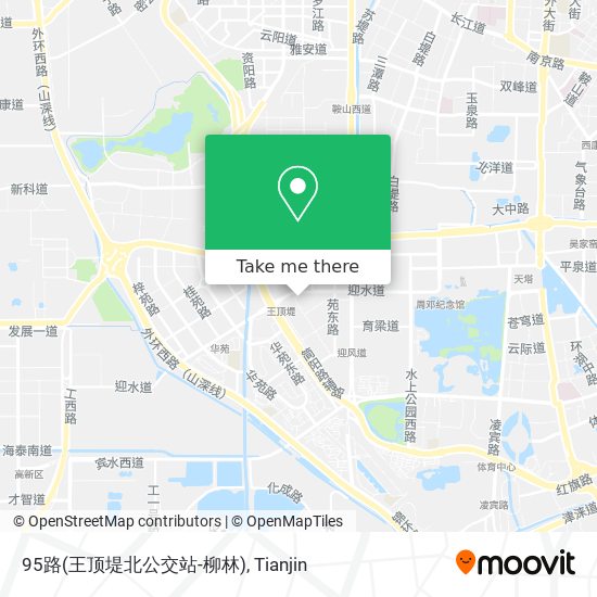 95路(王顶堤北公交站-柳林) map
