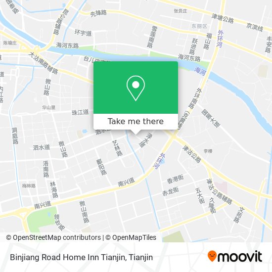Binjiang Road Home Inn Tianjin map