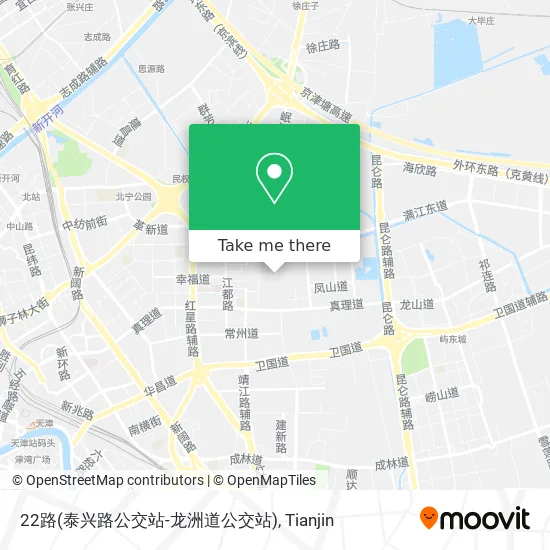 22路(泰兴路公交站-龙洲道公交站) map
