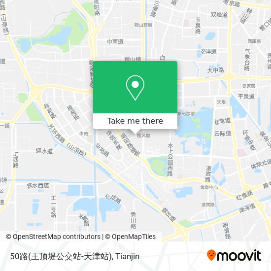 50路(王顶堤公交站-天津站) map