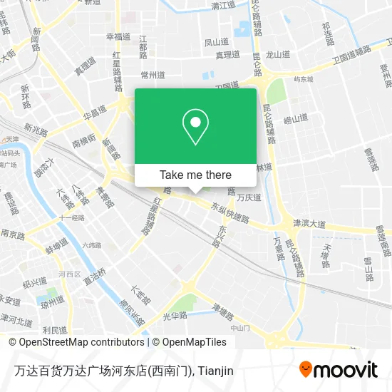 万达百货万达广场河东店(西南门) map
