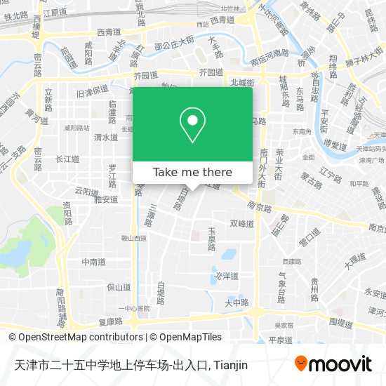 天津市二十五中学地上停车场-出入口 map