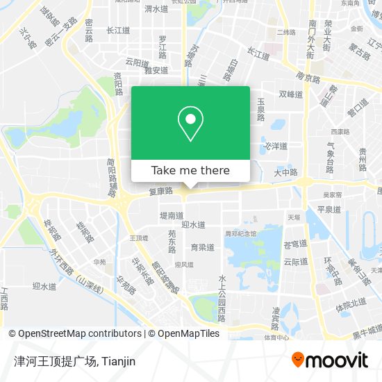 津河王顶提广场 map