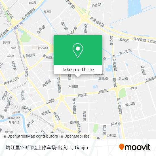 靖江里2-9门地上停车场-出入口 map