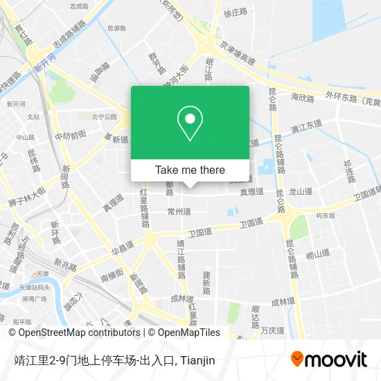 靖江里2-9门地上停车场-出入口 map