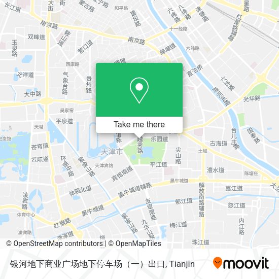 银河地下商业广场地下停车场（一）出口 map