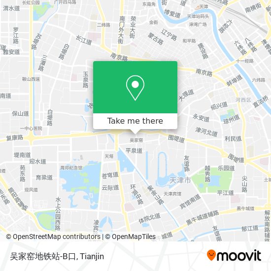 吴家窑地铁站-B口 map