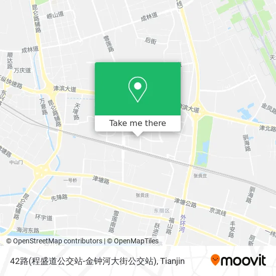 42路(程盛道公交站-金钟河大街公交站) map